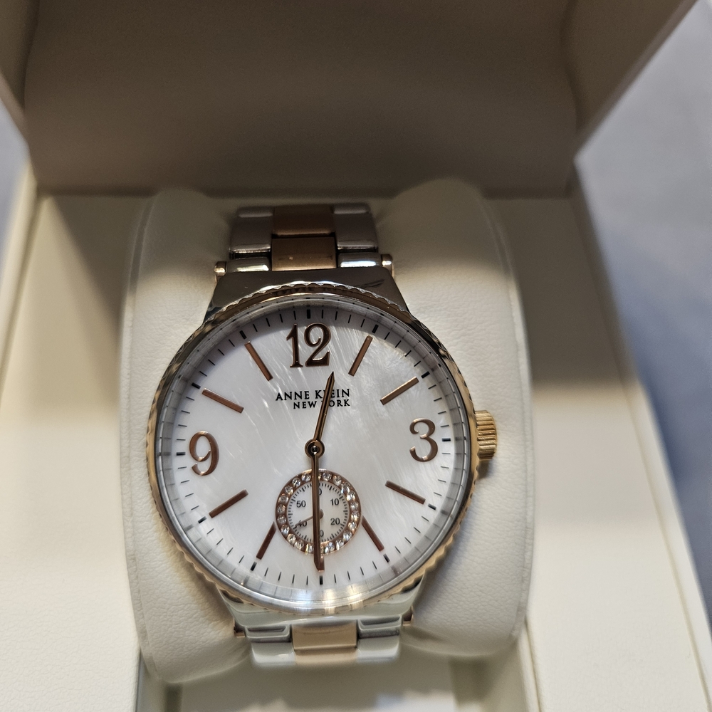Anne Klein Men's Silver and Gold Watch